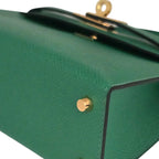 Hermes Mini Kelly II Epsom Vert Vertigo Gold Hardware Bag HERMES
