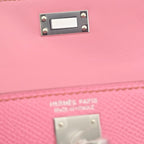 Hermes Mini Kelly II Epsom 5P Bubblegum Pink Palladium Hardware