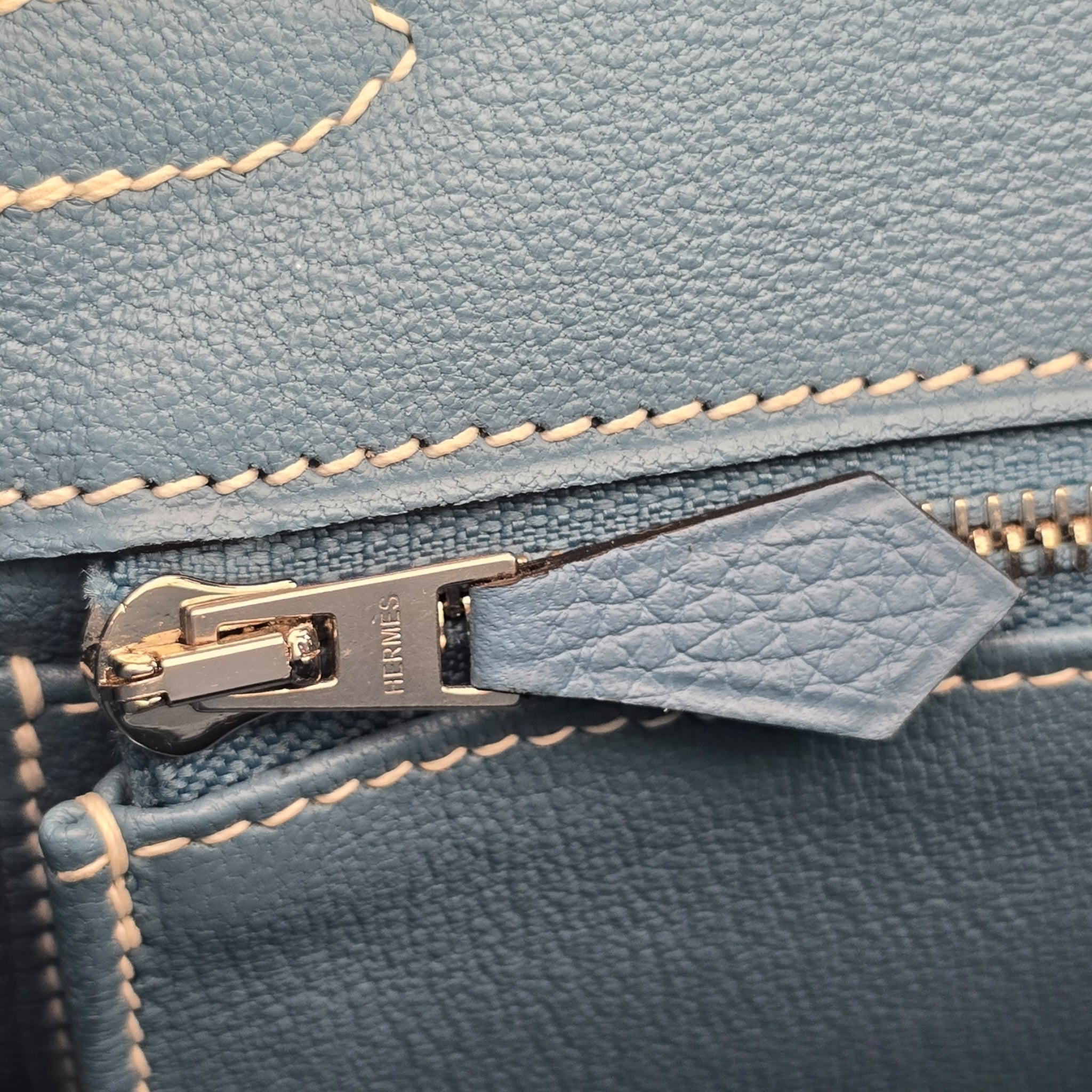 Hermes Birkin 25 Bleu Jean Togo PHW HERMES