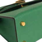 Hermes Mini Kelly II Epsom Vert Vertigo Gold Hardware Bag HERMES