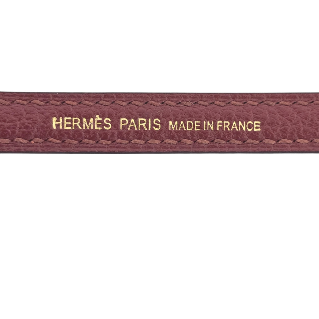Hermes Mini Kelly II Sellier Rouge H Chèvre Gold