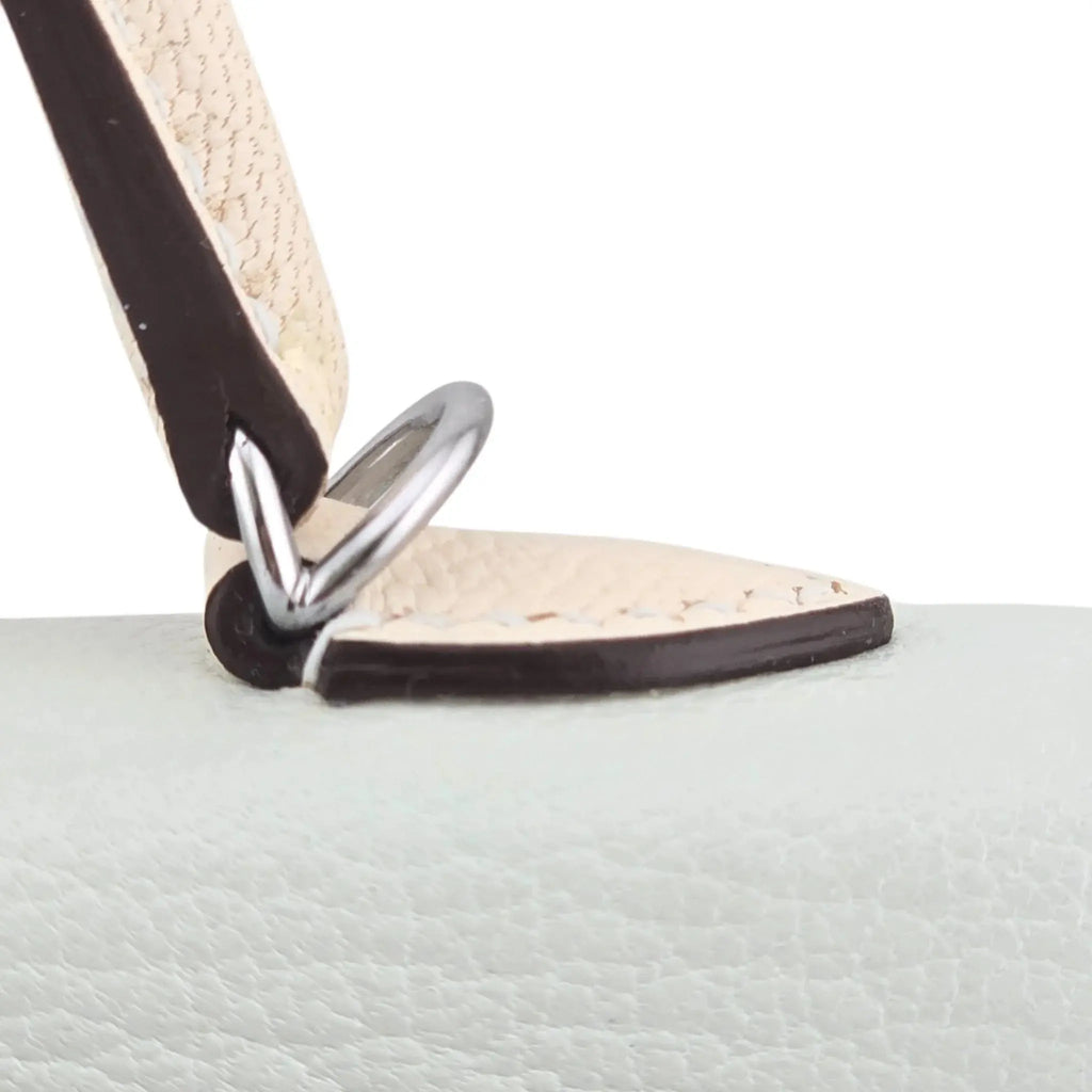 Hermes Chevre Mysore Horseshoe Mini Kelly Sellier 20 Bleu Brume Nata Bag HERMES