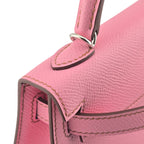 Hermes Mini Kelly II Epsom 5P Bubblegum Pink Palladium Hardware