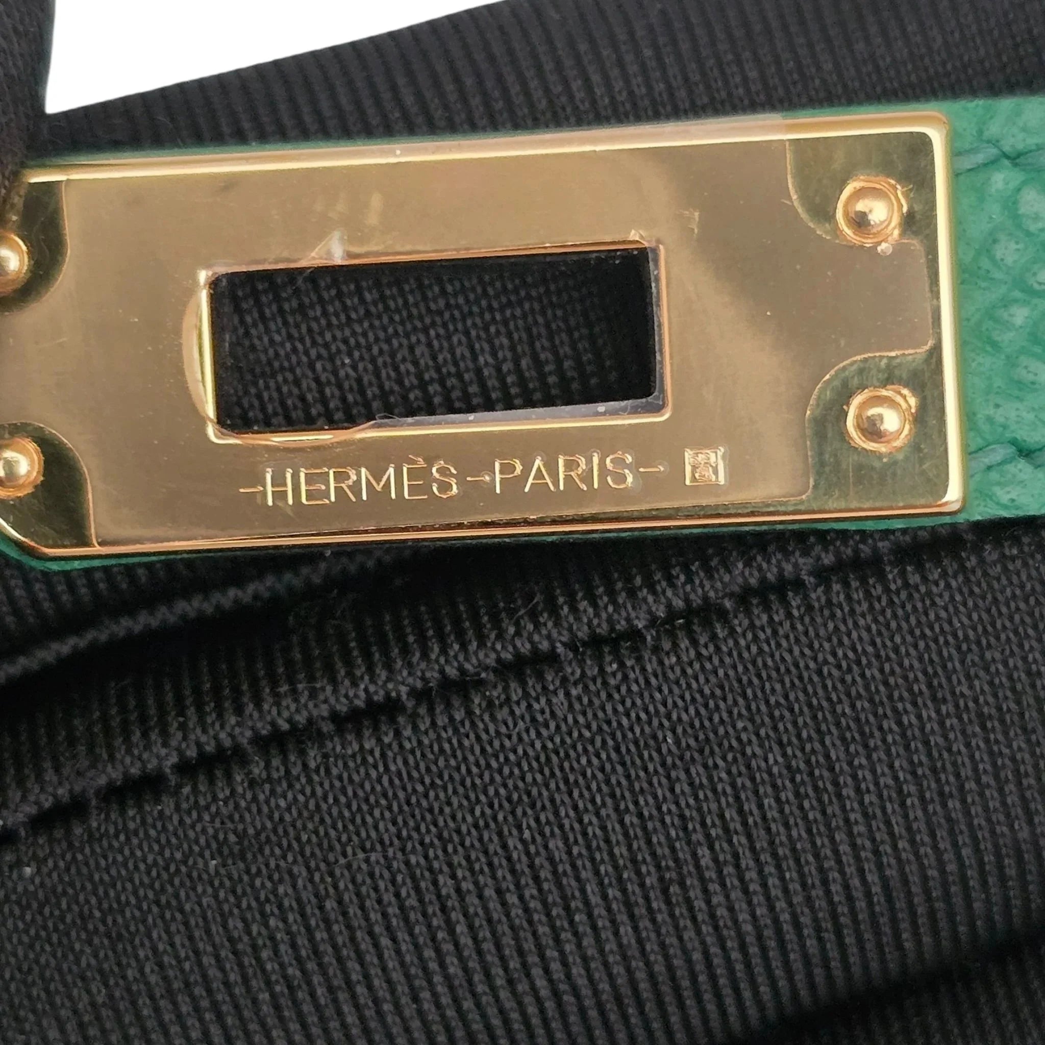 Hermes Mini Kelly II Epsom Vert Vertigo Gold Hardware Bag HERMES