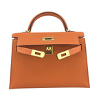 Hermes Mini Kelly II Epsom Orange Gold Hardware Bag HERMES