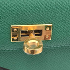 Hermes Mini Kelly II Epsom Vert Vertigo Gold Hardware Bag HERMES