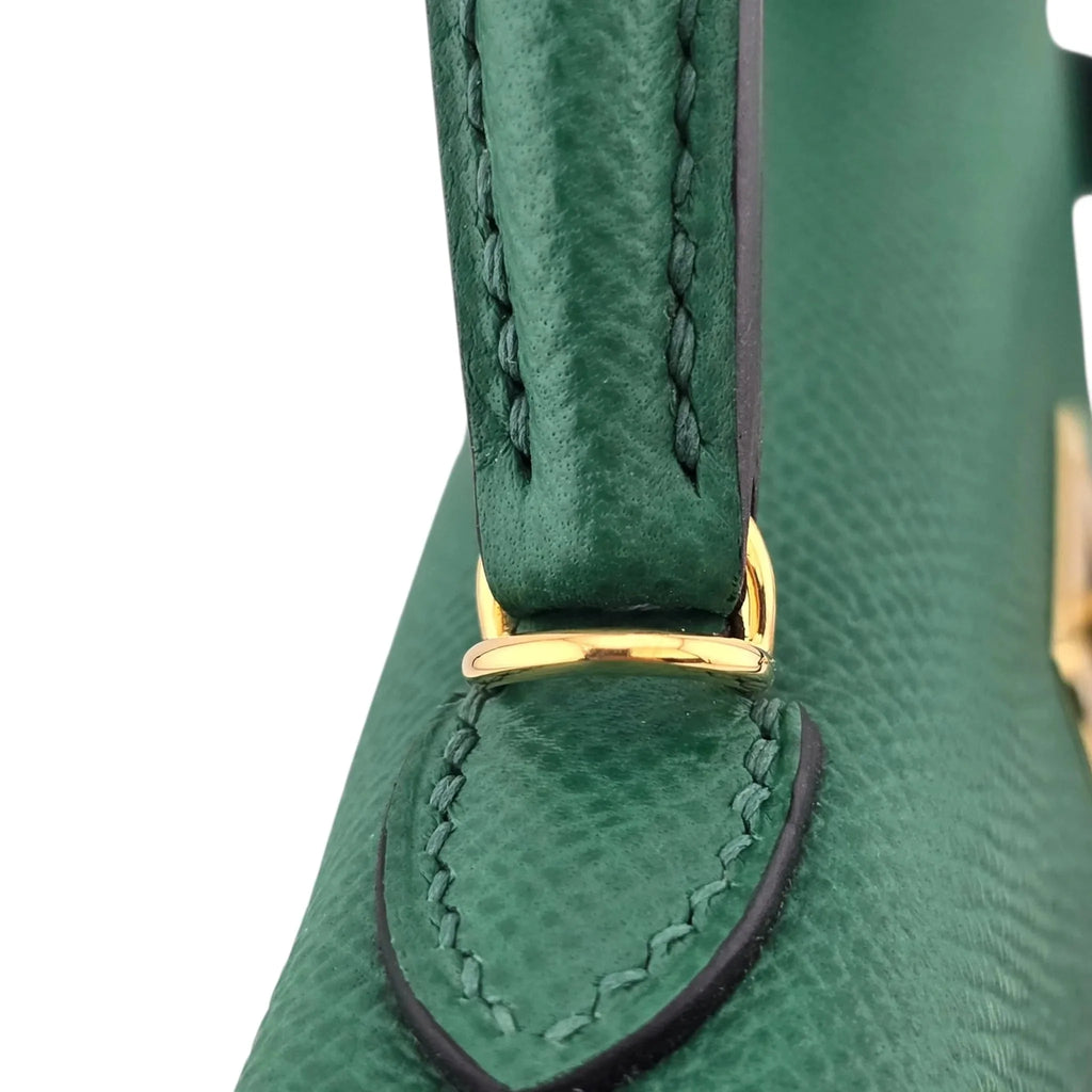 Hermes Mini Kelly II Epsom Vert Vertigo Gold Hardware Bag HERMES
