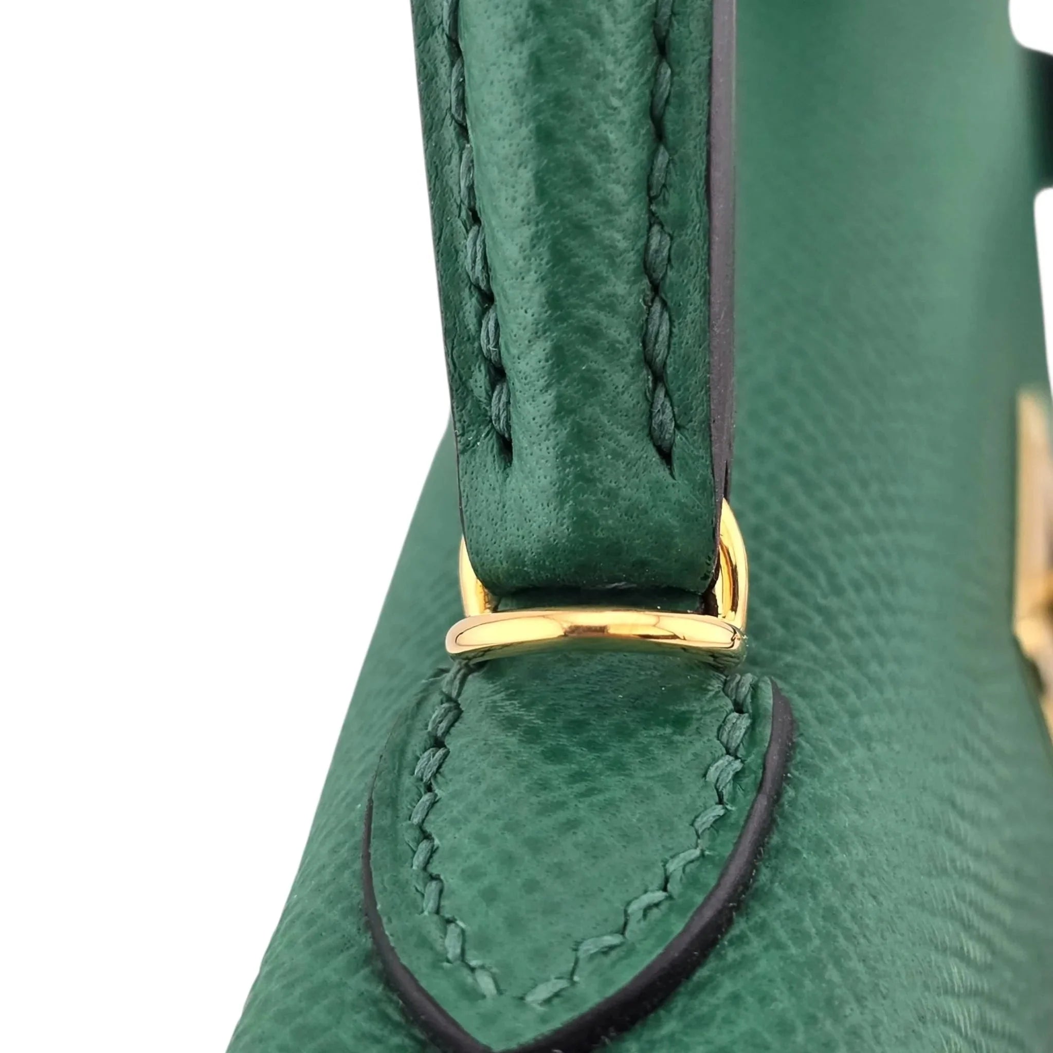 Hermes Mini Kelly II Epsom Vert Vertigo Gold Hardware Bag HERMES
