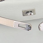 Hermes Chevre Mysore Horseshoe Mini Kelly Sellier 20 Bleu Brume Nata Bag HERMES