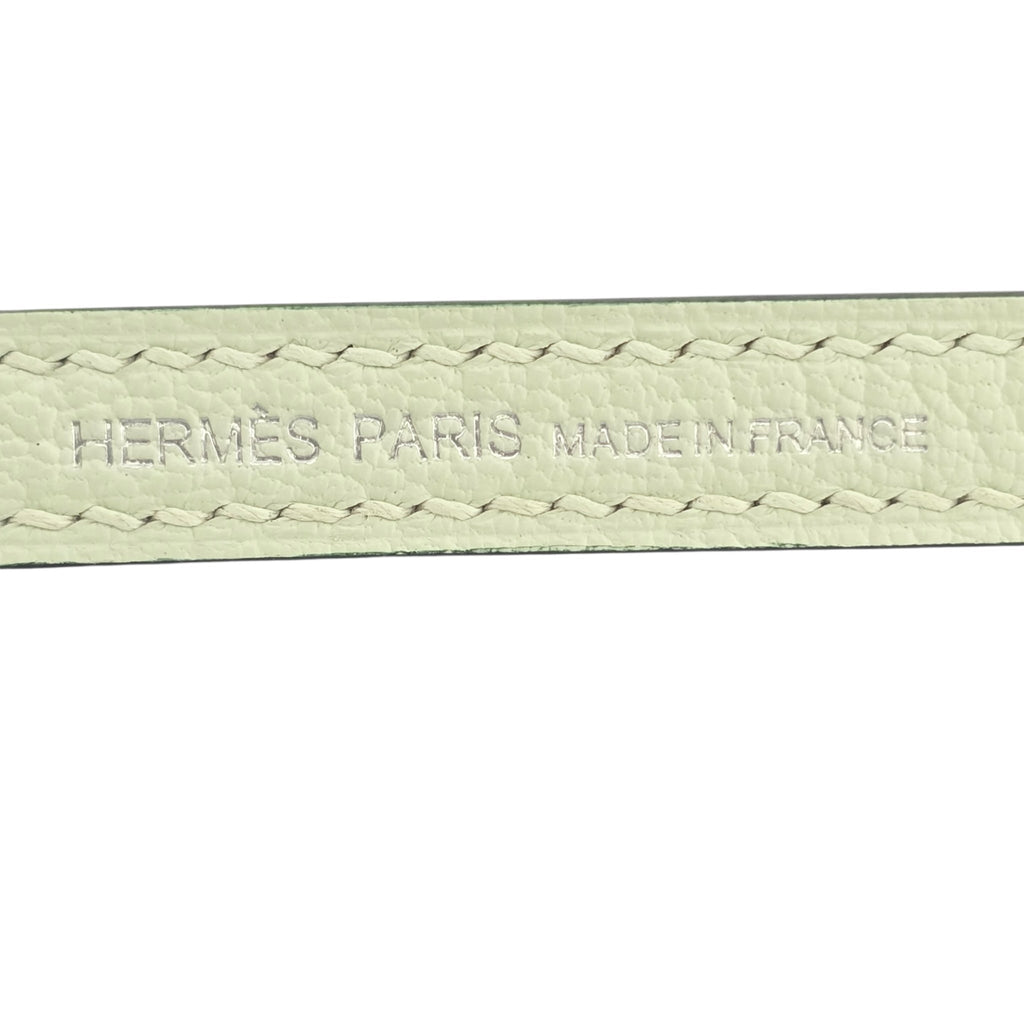 Hermes Mini Kelly II Vert Fizz Chevre Palladium Hardware