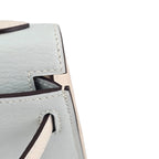 Hermes Chevre Mysore Horseshoe Mini Kelly Sellier 20 Bleu Brume Nata Bag HERMES