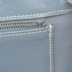Hermes Birkin 25 Bleu Jean Epsom PHW Bag HERMES