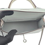 Hermes Chevre Mysore Horseshoe Mini Kelly Sellier 20 Bleu Brume Nata Bag HERMES