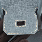 Hermes Birkin 25 Bleu Jean Epsom PHW Bag HERMES