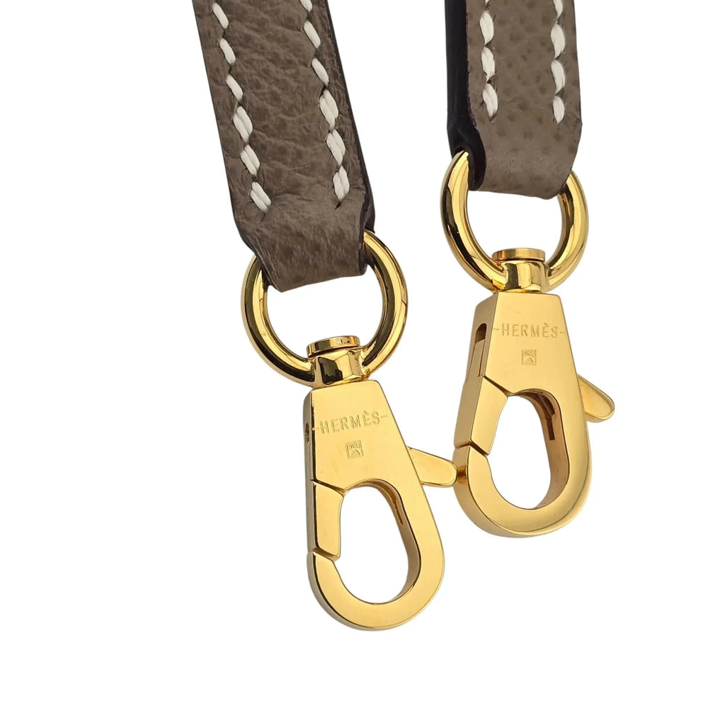 Hermes Mini Kelly II Epsom Etoupe Gold Hardware Bag HERMES