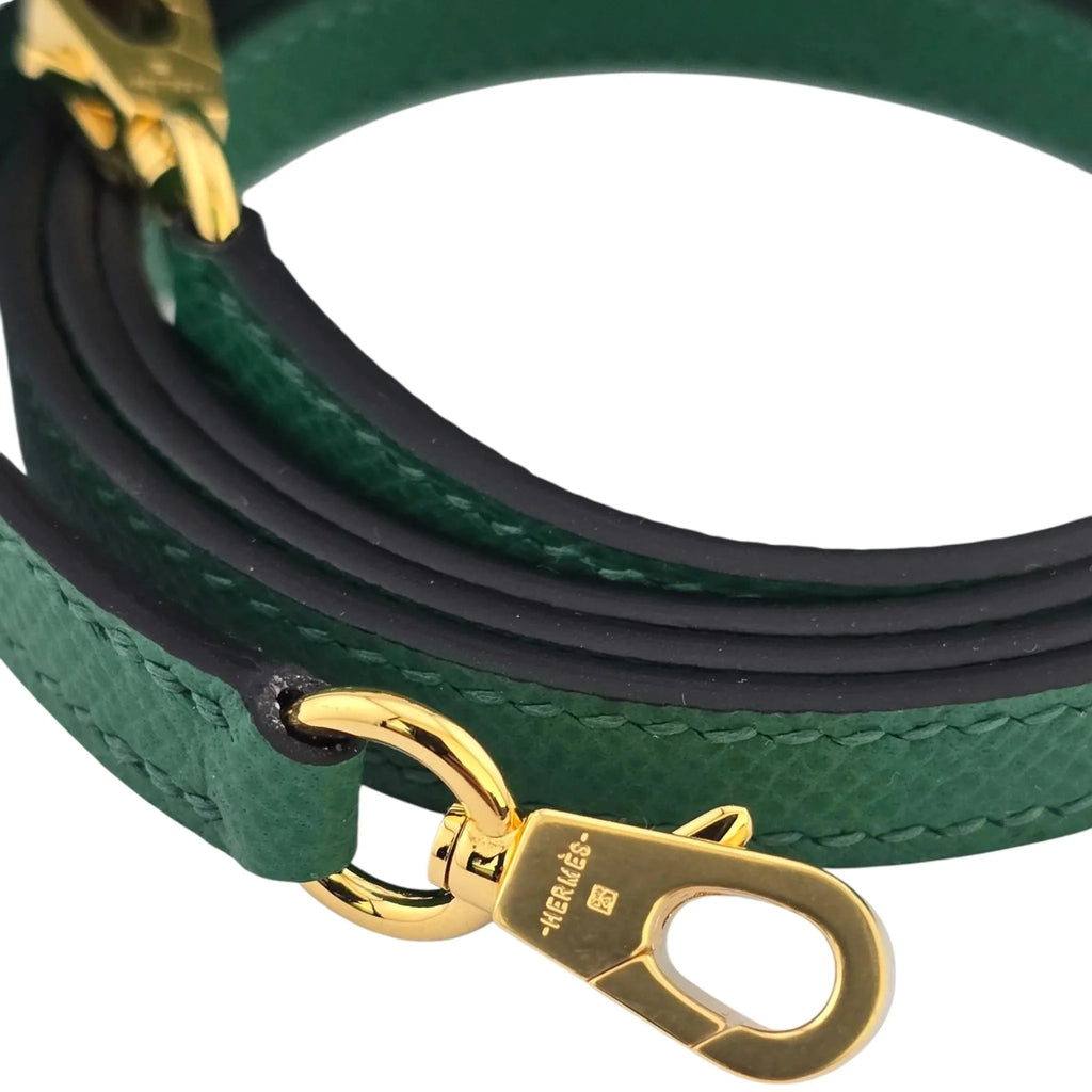 Hermes Mini Kelly II Epsom Vert Vertigo Gold Hardware Bag HERMES