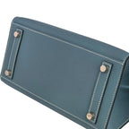 Hermes Birkin 25 Bleu Jean Epsom PHW Bag HERMES