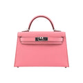 Hermes Mini Kelly II Rose Confetti Chevre Palladium Hardware Bag HERMES